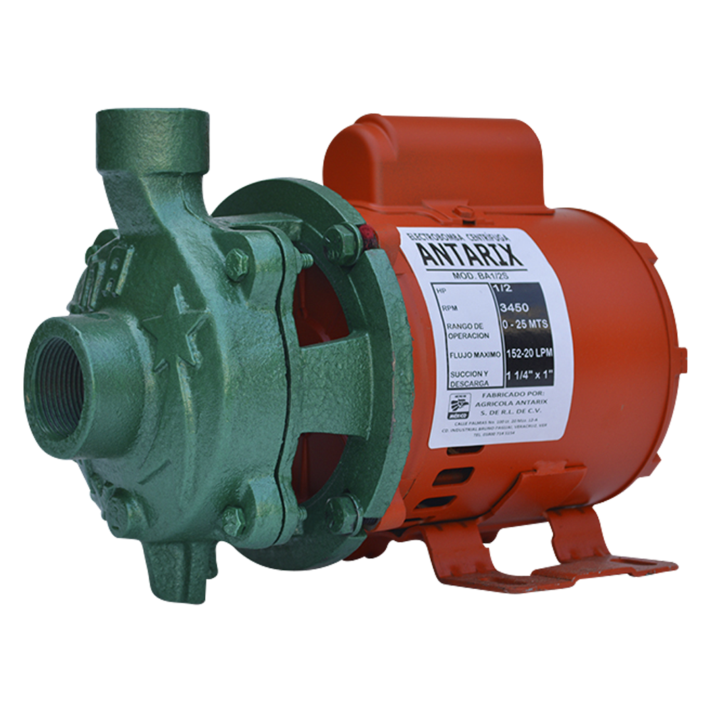 BOMBA CENTRIFUGA 1/2 HP 110/220V ALT 25 M MOTOR CRECK