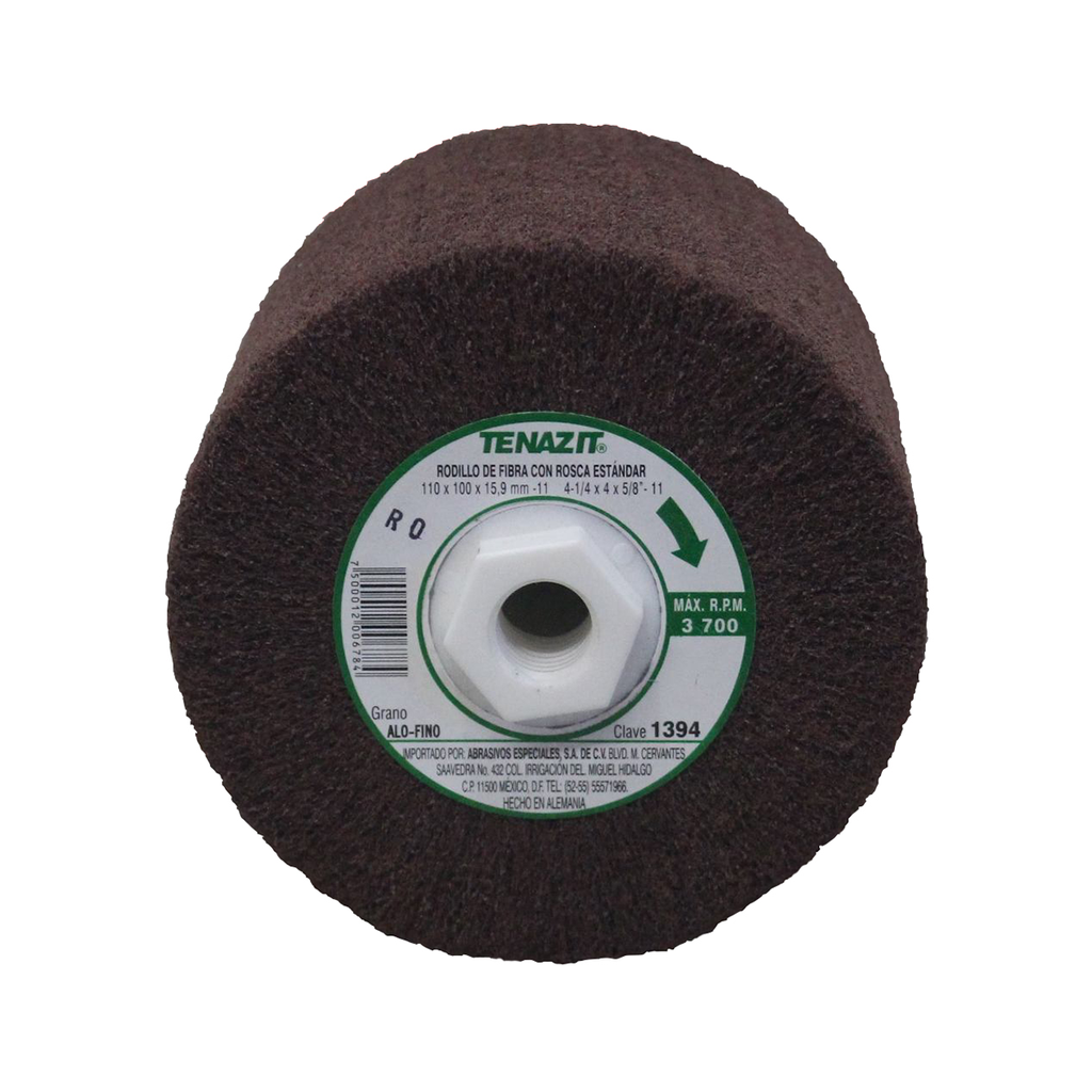 RODILLO FIBRA 4 1/4X4X3/4 FINO CON ROSCA 5/8"