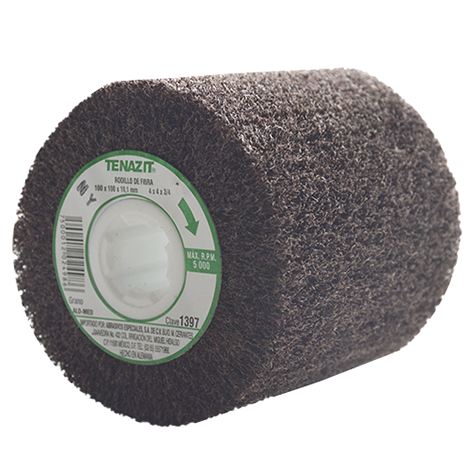 RODILLO DE FIBRA 4" X 4" X 3/4 MARRON-MEDIO SIN ROSCA