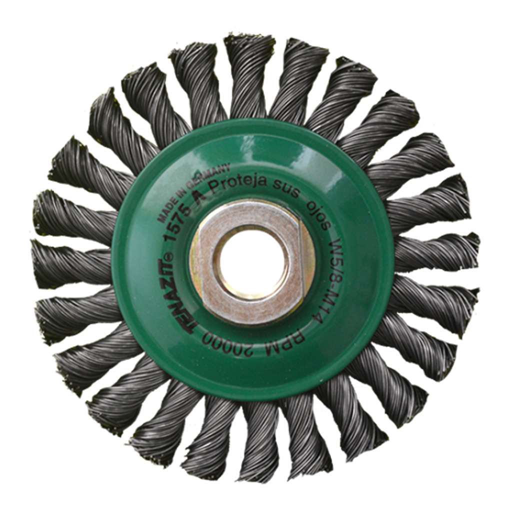 [AUS1575] CARDA CIRCULAR TRENZADA 4"X 0.020 BARRENO MULTIRROSCA AC