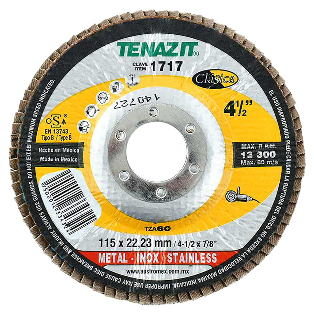 DISCO LAMINADO T-29 DE 4-1/2" X 7/8" G°60
