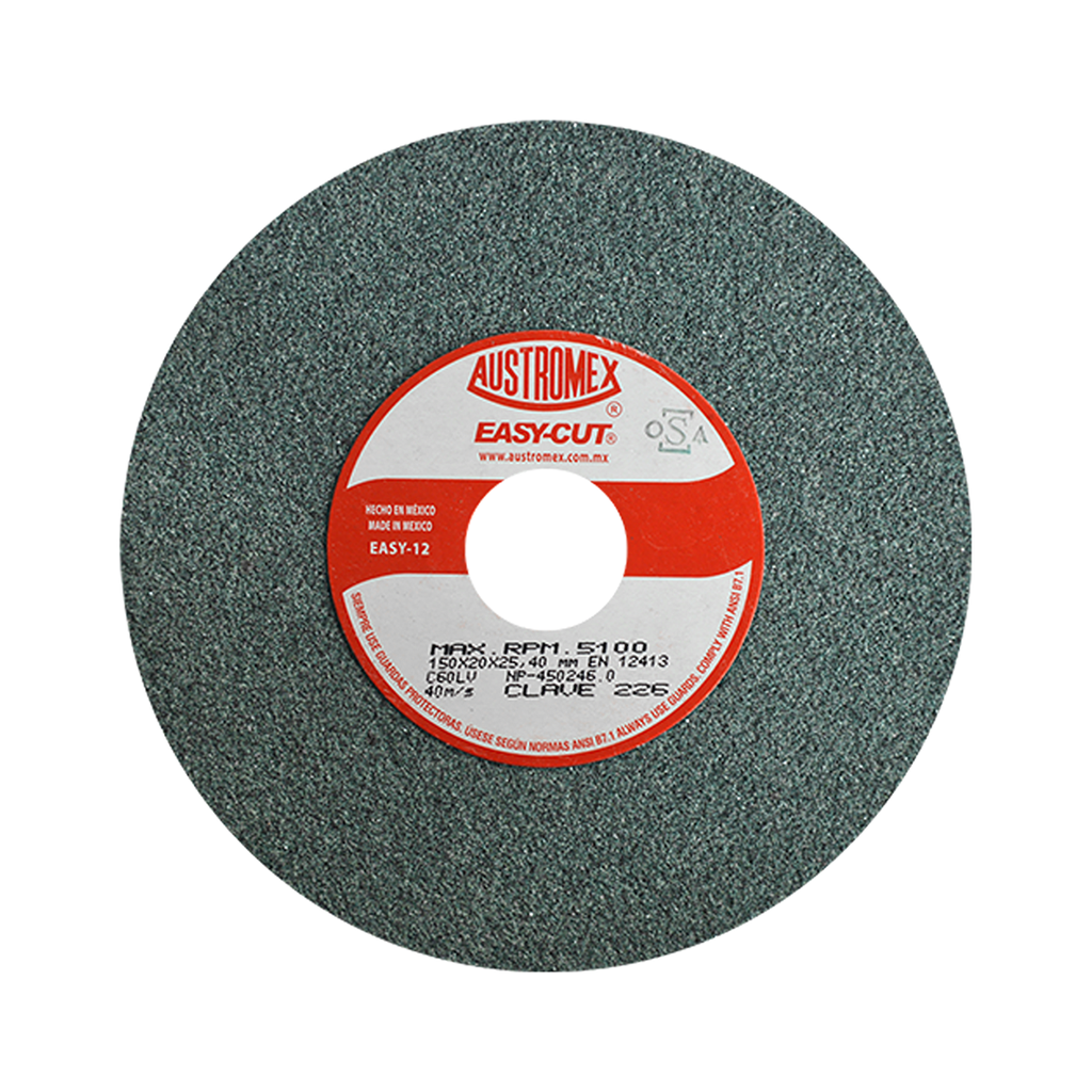 RUEDA PARA ESMERIL 6 X 3/4 X 1 G60 T1 VERDE EASY CUT