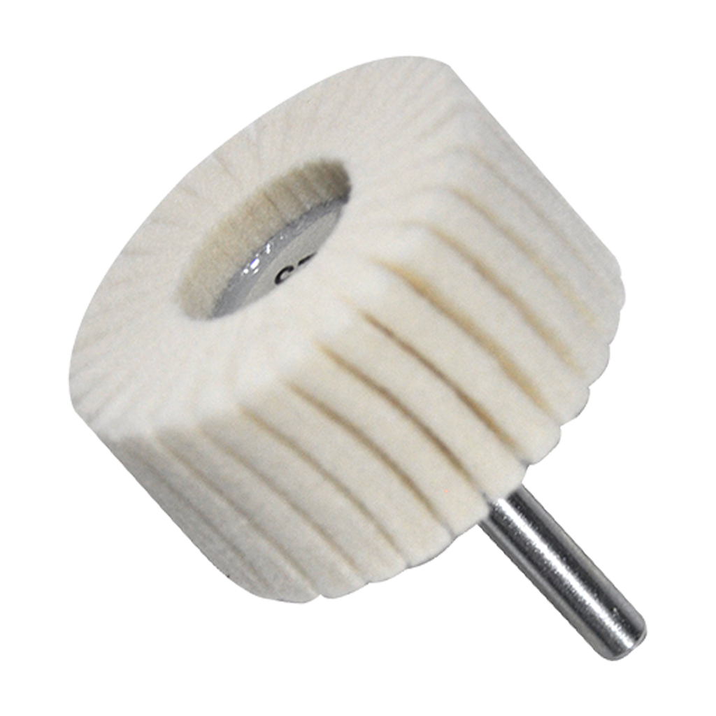 RUEDA FLAP DE FELPA 2X1X1/4" PARA PULIDO