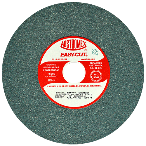 RUEDA T-1 8X1X1 C100LV CARBURO DE SILICIO RECTF.METAL