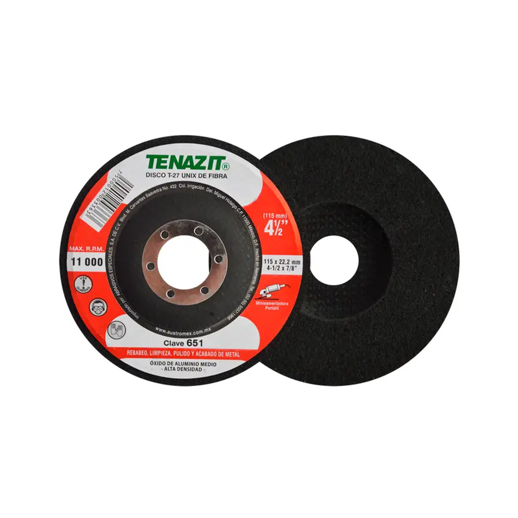 DISCO T-27 4 1/2" TENAZIT PARA PULIDO