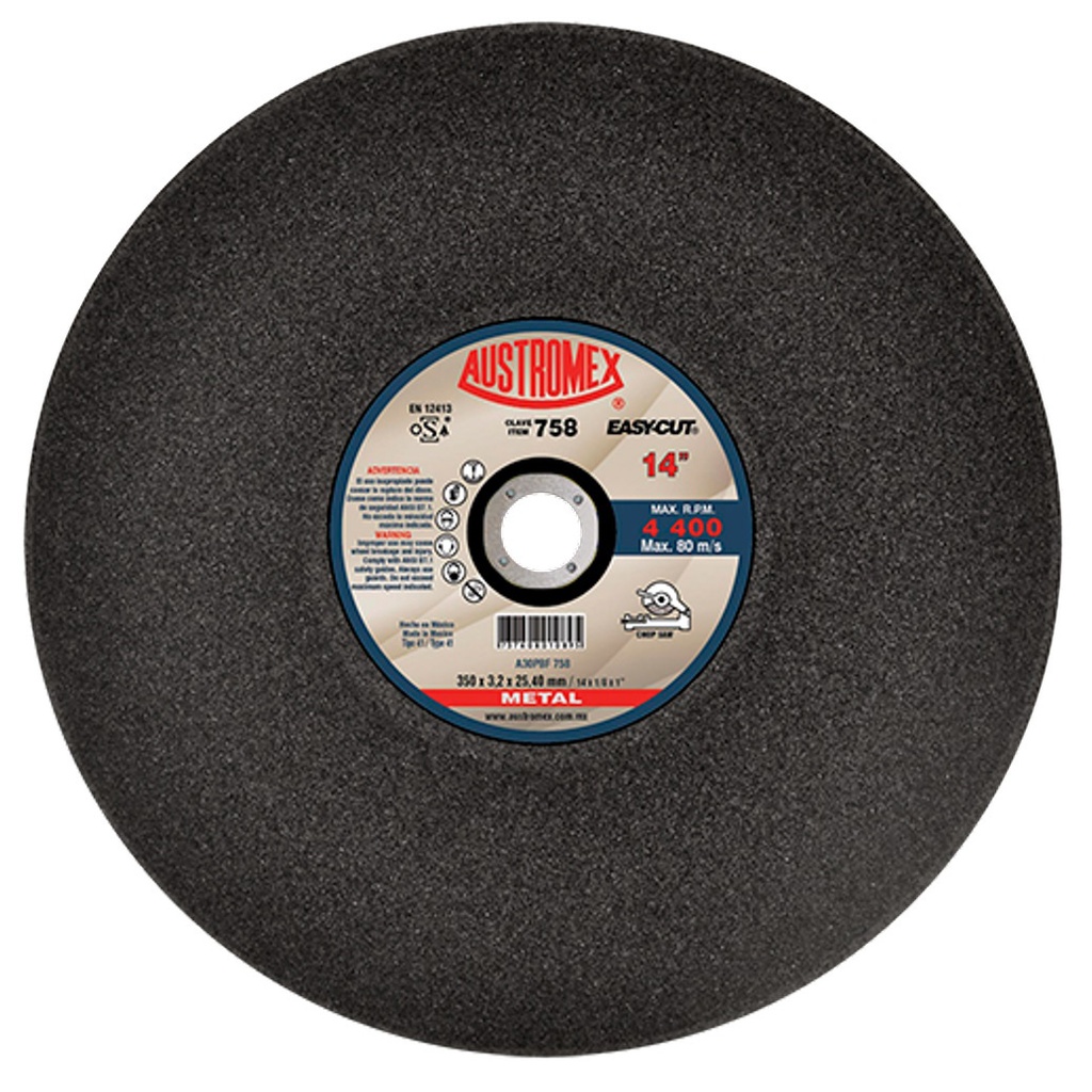 DISCO DE CORTE 14" CORTE RAPIDO DE METAL SOLIDOS