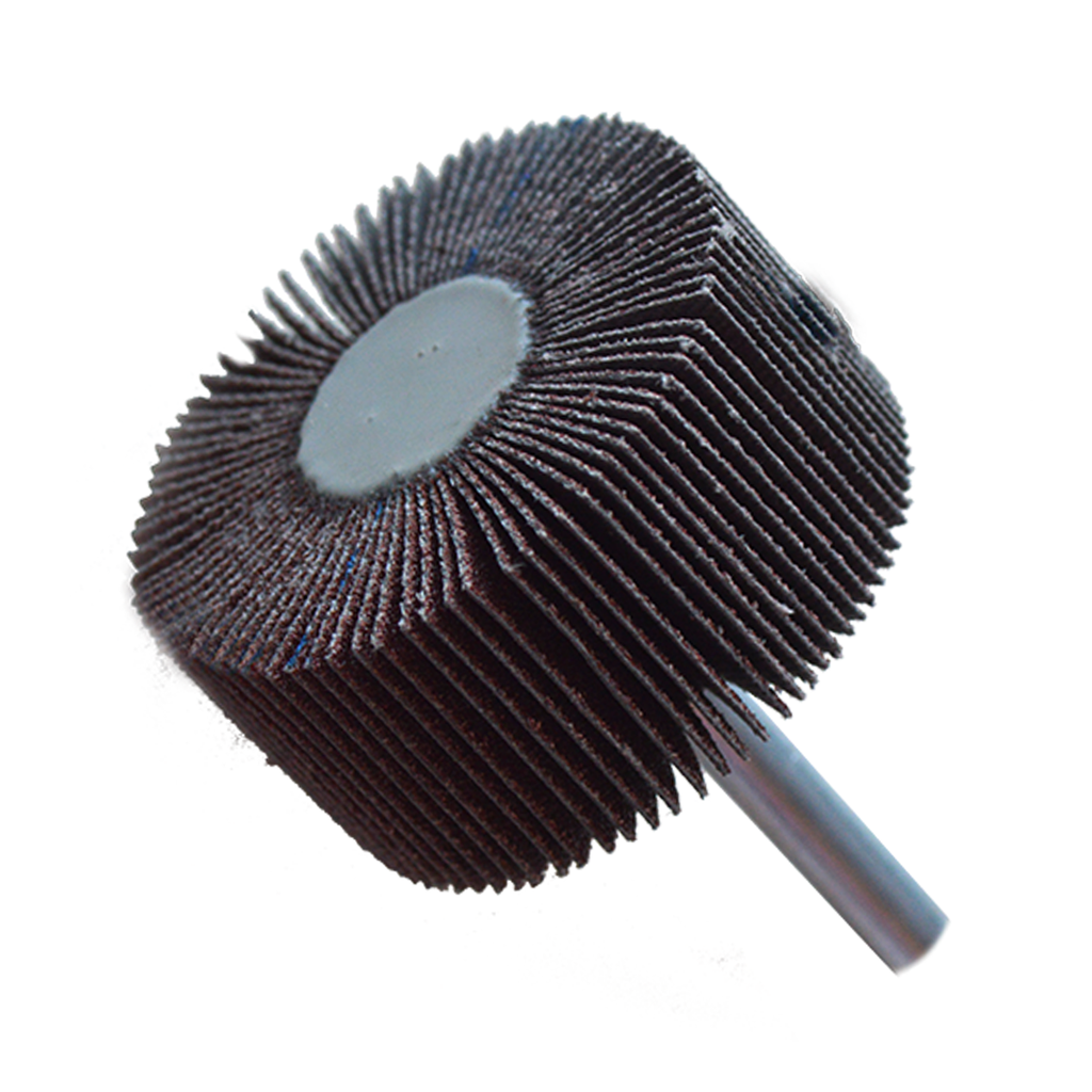 RUEDA FLAP 2X1X1/4 GRANO 80 CON VASTAGO