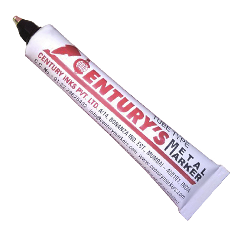 [CENAMA] MARCADOR PUNTA DE METAL TIPO TUBO COLOR AMARILLO
