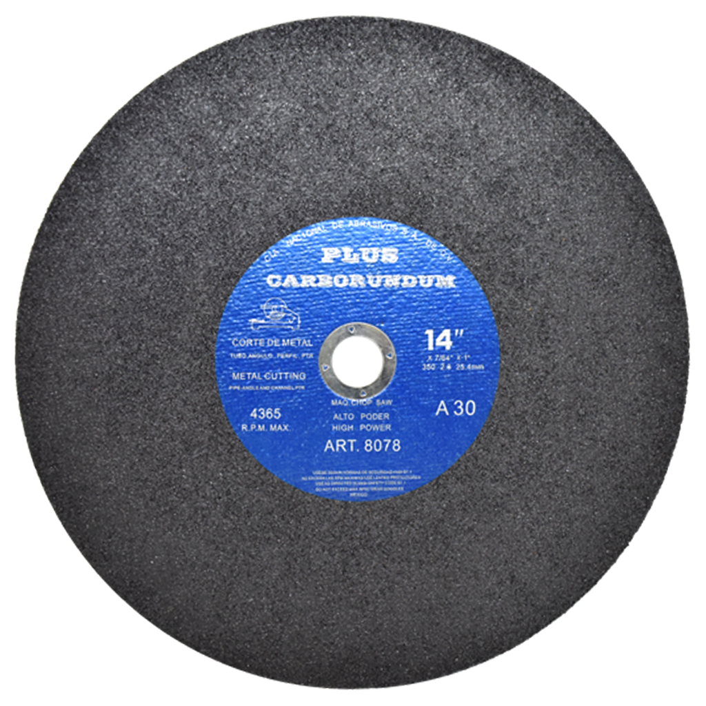 DISCO DE CORTE T-41 DE 14" X 7/64" X 1" AC/INOX. CARBORUNDUM