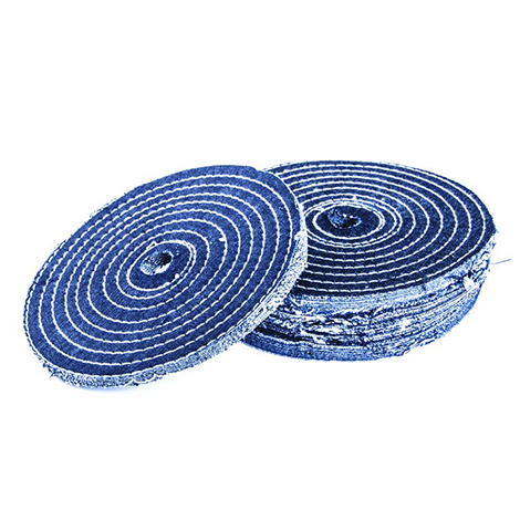 RUEDA DE LONA AZUL DE 8" BARRENO DE 1/2"