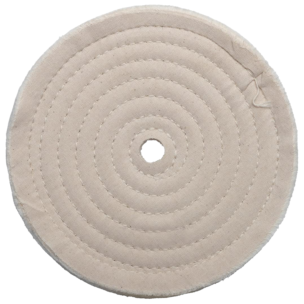 RUEDA DE LONA BLANCA DE 6" BARRENO DE 1/2"