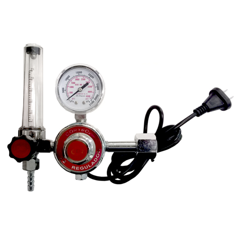 REGULADOR CO2 FLUJOMETRO CON CALENTADOR 110V