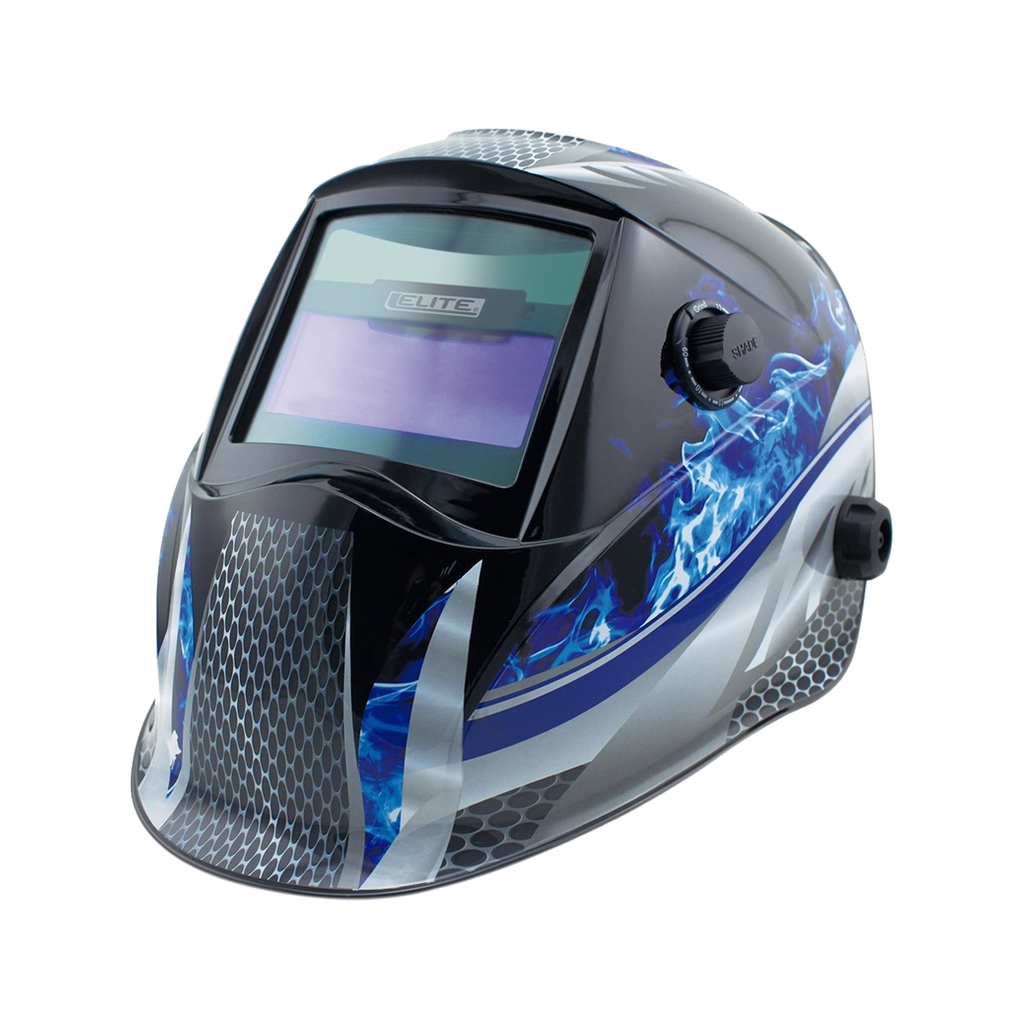 CARETA ELECTRONICA SOMBRA 9 -13; ELITE FLAMAS AZUL (CSVM510)