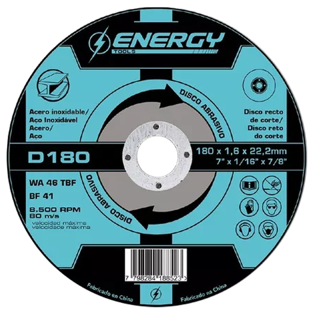 DISCO DE CORTE 7" INOX ENERGY D180