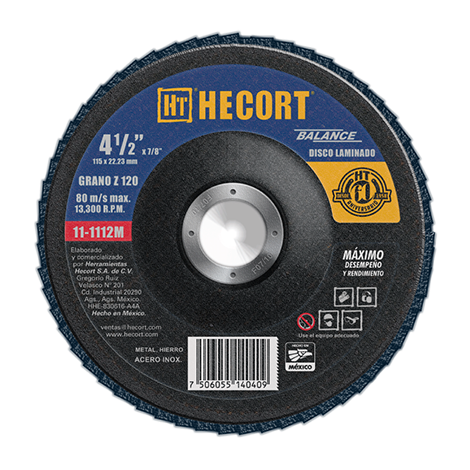 DISCO LAMINADO T-29 DE 4-1/2" X 7/8" G-120