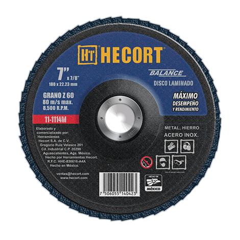 DISCO LAMINADO T-29 DE 7" X 7/8" G-60°