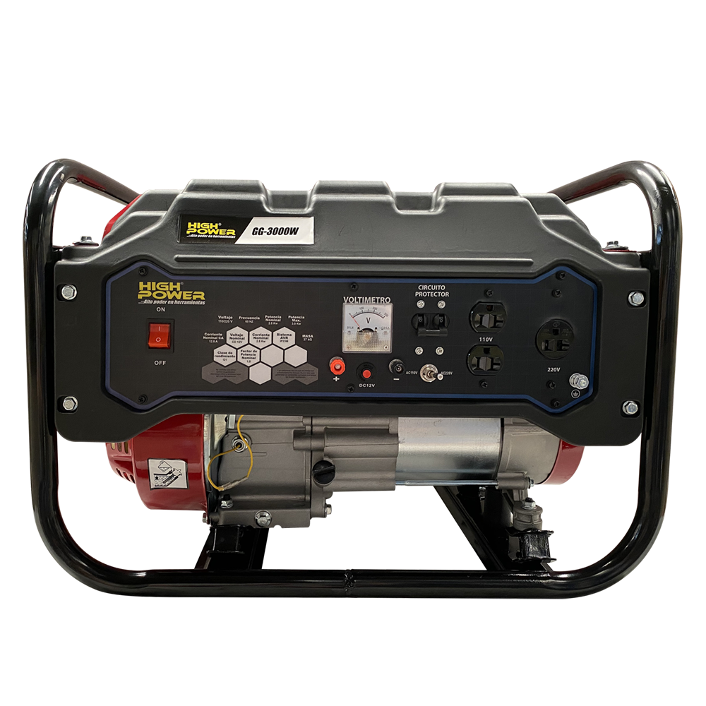 [HIGGG-3000W] GENERADOR A GASOLINA 3KW 110/220V 3600RPM HIGH POWER GG3000W