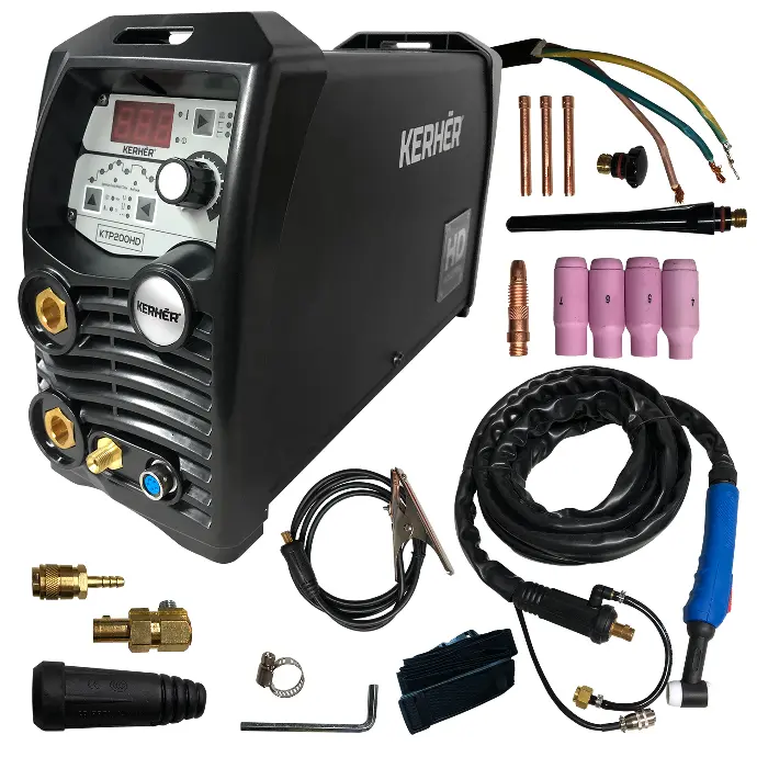 [KERKTP200HD] SOLDADORA INVERSOR 200A 110/220V TIG MMA ARRANQUE HF NO ALUM