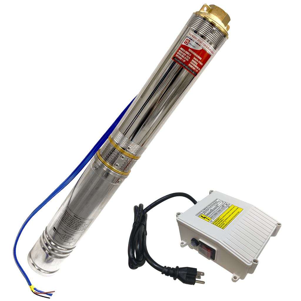 BOMBA SUMERGIBLE POZO 1 HP TIPO BALA 84MTS 100 L/MIN