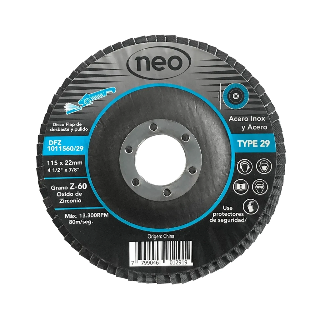 DISCO LAMINADO 4-1/2" X 78" G°60 ZIRCONIO