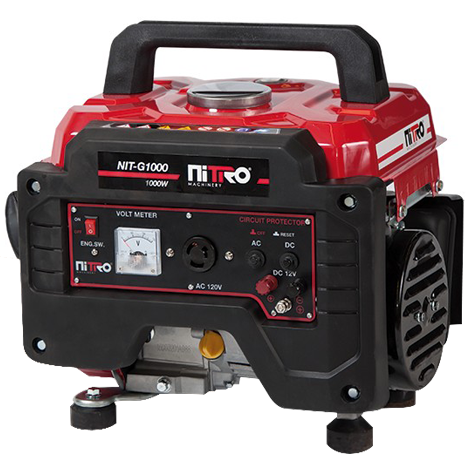 GENERADOR A GASOLINA 1,000W 2.9HP 120V NITRO (NIT-G1000)