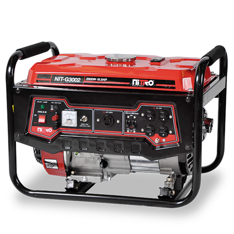 GENERADOR A GASOLINA 2,800W 6.5HP 120/220V NITRO (NIT-G3002)