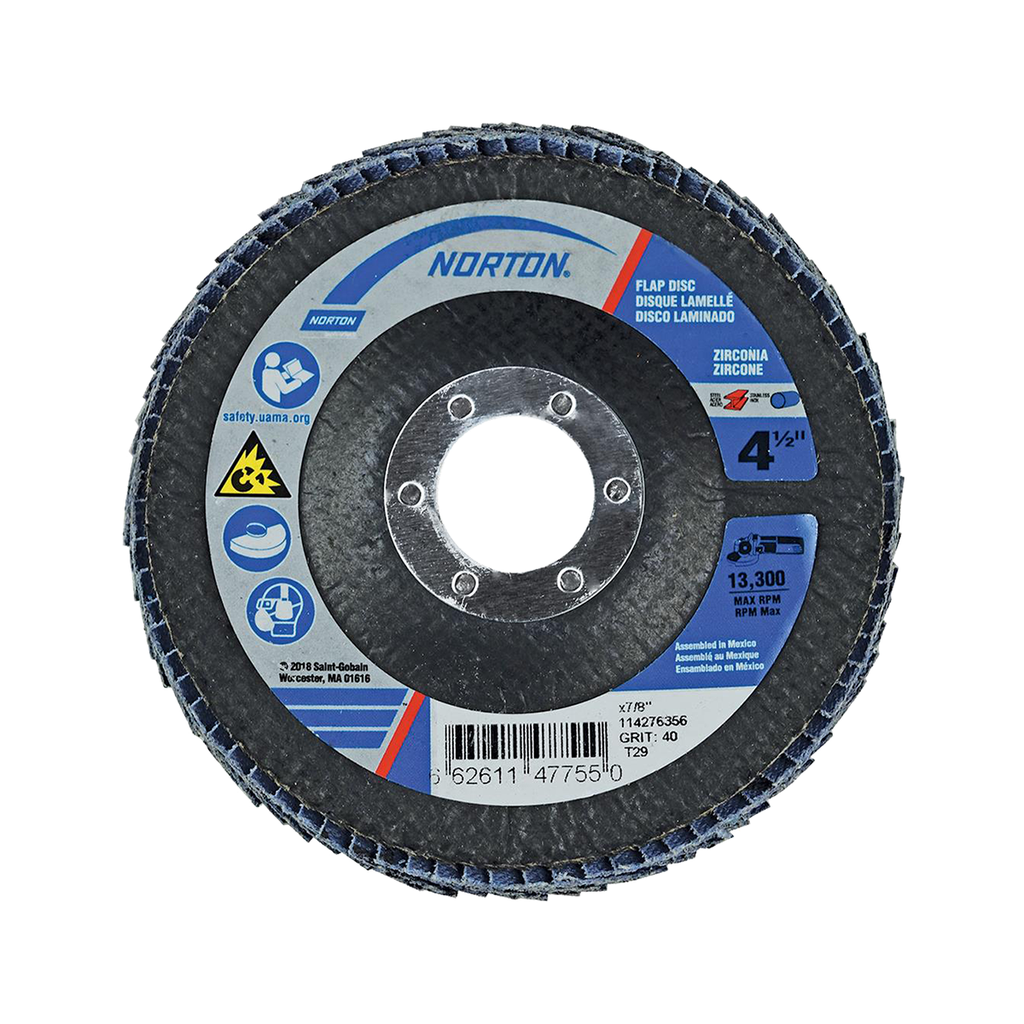 DISCO LAMINADO T-29 DE 4-1/2" X 7/8" G°40 AZUL