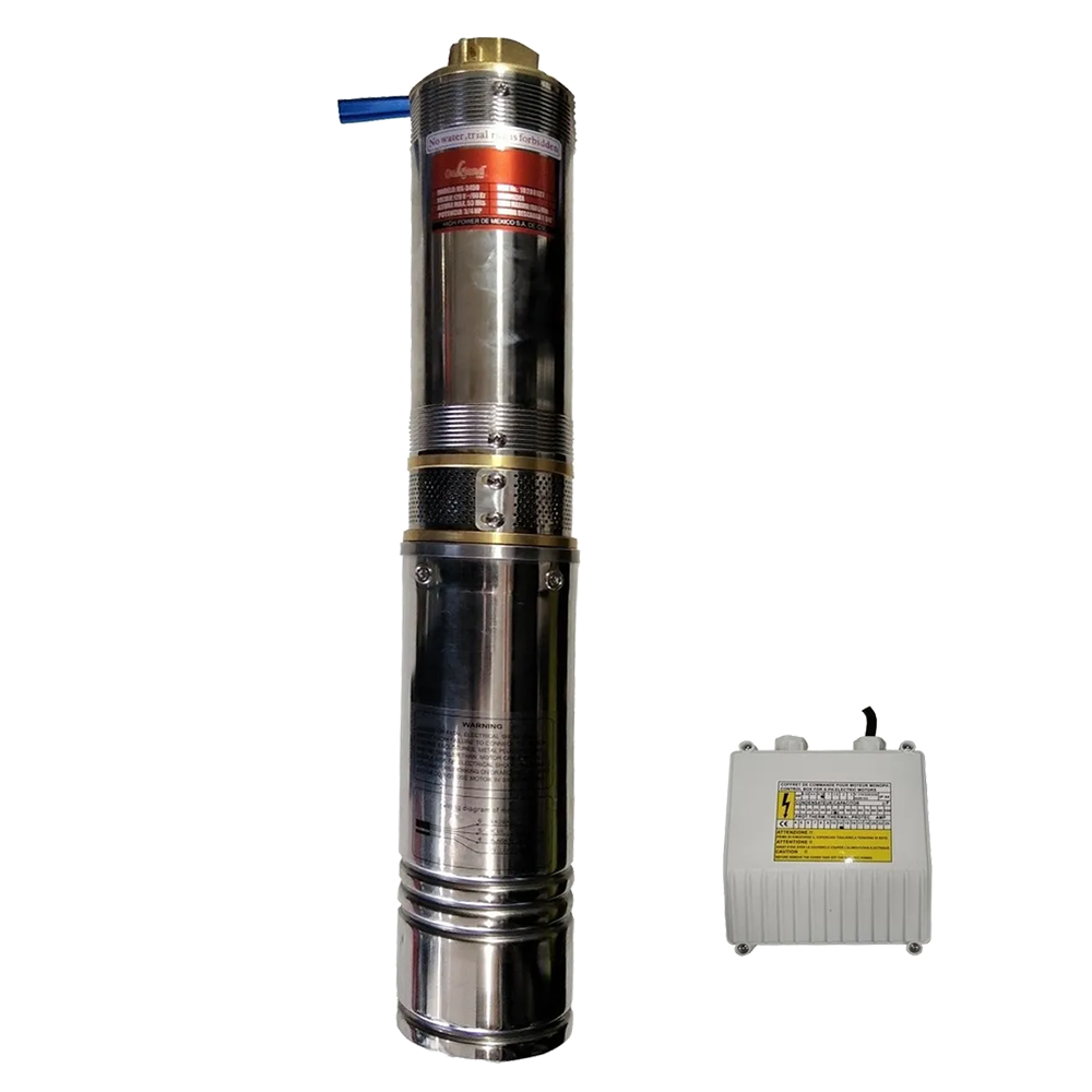 BOMBA SUMERGIBLE TIPO BALA 1 HP 110V ALTURA MAX 84 M