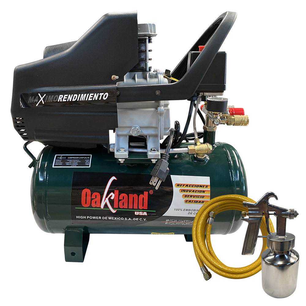 COMPRESOR DE 2.5HP 25L 115PSI HORI.120V 2850RPM+MANG.Y PIST.
