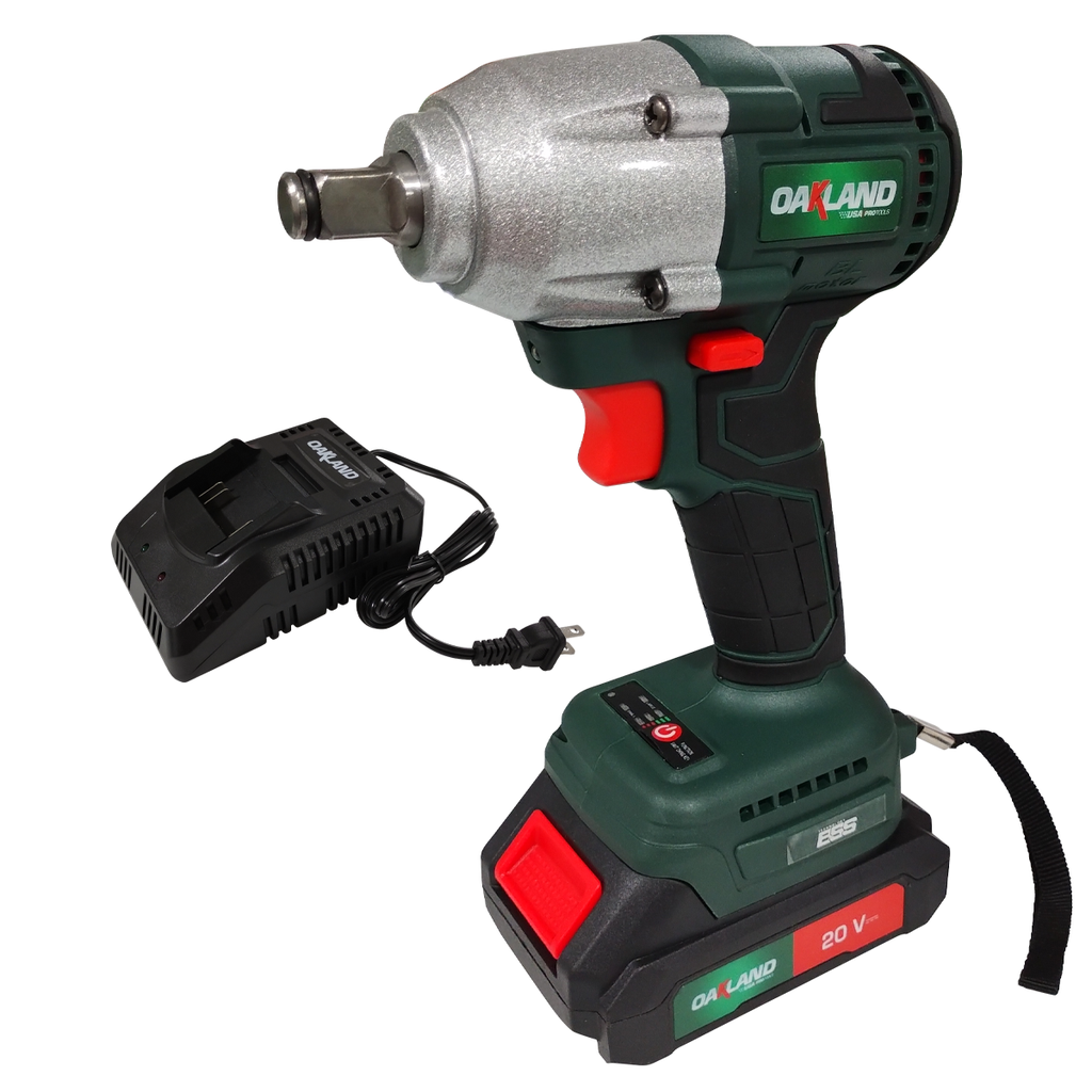 [OAKLI-2600KIT] PISTOLA DE IMPACTO 1/2" 20V Li-Ion 2600RPM 380Nn (BAT/CAR)