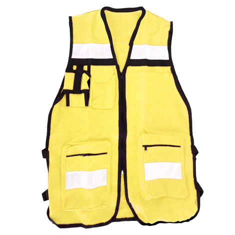 CHALECO RESCATISTA GABARDINA REFLEJANTE AMARILLO UNITALLA