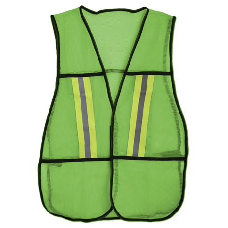 CHALECO DE MALLA VERDE CON REFLEJANTE PZA