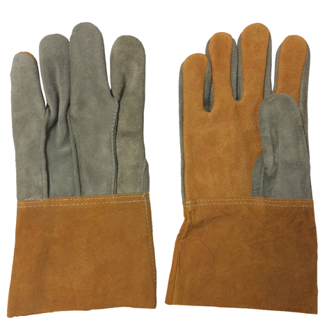 GUANTE DE CARNAZA/DORSO PIEL; LARGO