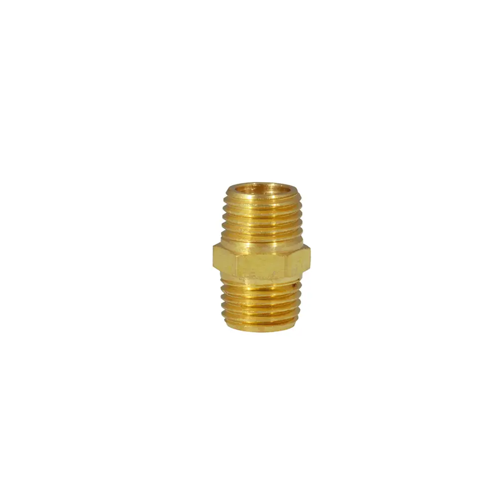 NIPLE DE 1/4" NPT MACHO/MACHO LATON