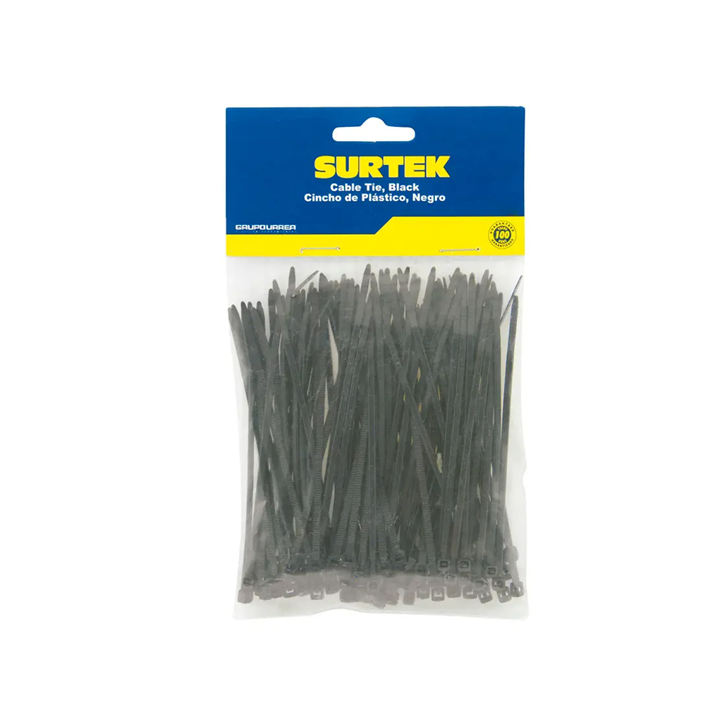 CINCHO PLASTICO 150X3.6MM NEGRO 50PIEZAS