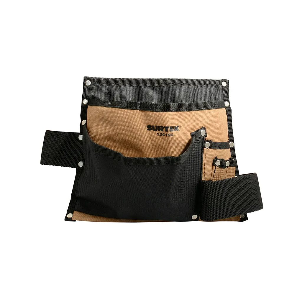 ESTUCHE PORTAHERRAMIENTAS TELA CON CINTO 7 COMPARTIMIENTOS