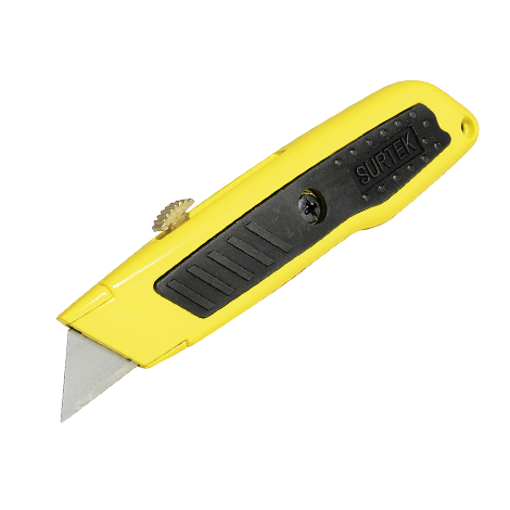 NAVAJA RETRACTIL CUERPO METALICO Y GRIP PLASTICO PZA (R