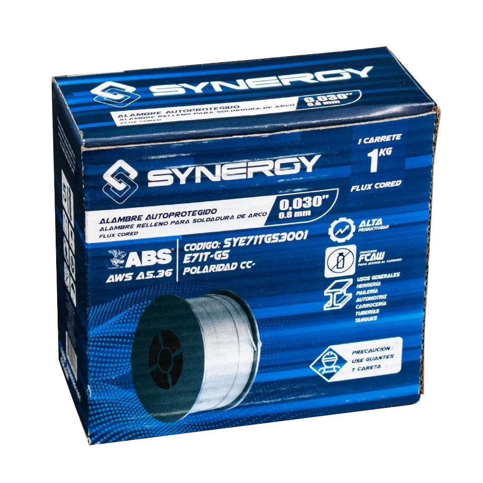 SOLDADURA TUBULAR 0.030" E71T-GS FLUX CORE 1KG