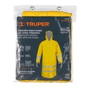 GABARDINA IMPERMEABLE CON REFLEJANTE TALLA MEDIANA PVC T-M (17722)