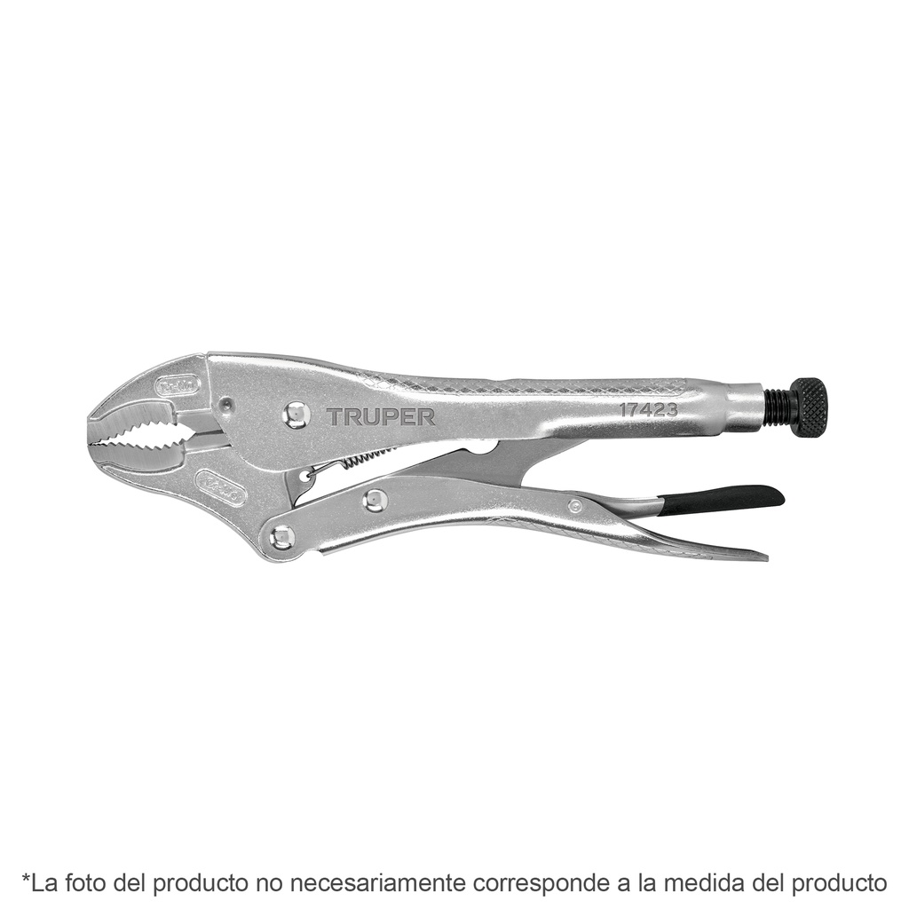 PINZA DE PRESIÓN 7", MORDAZA CURVA (17421)