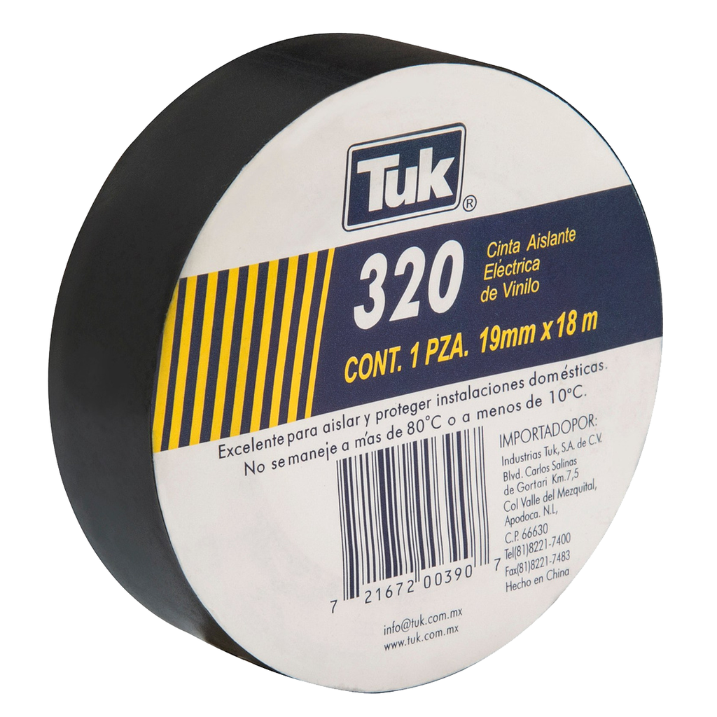  CINTA AISLANTE 320 3/4X18M NEGRO (345008/11)