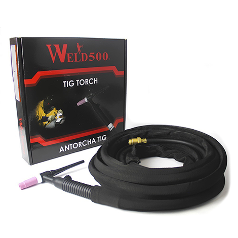 ANTORCHA TIG FLEXIBLE 200AMP.C/VALV. 25¨, REFORZADA UNA VÍA