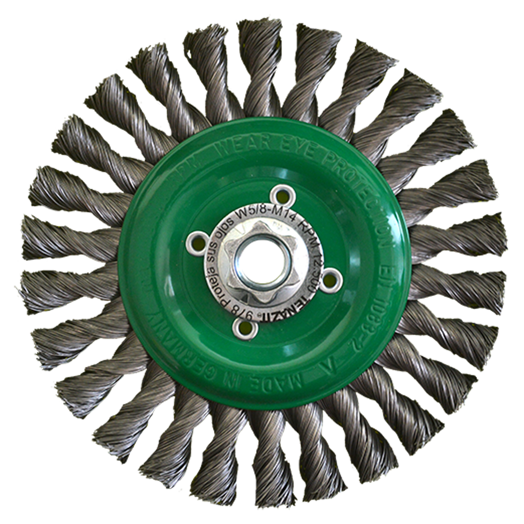 CARDA CIRCULAR TRENZADA 4"X0.020 BARRENO MULTIRROSCA INOX