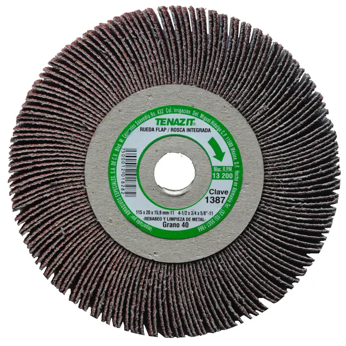 RUEDA FLAP 4 1/2X3/4X5/8-11H G40 TENAZIT
