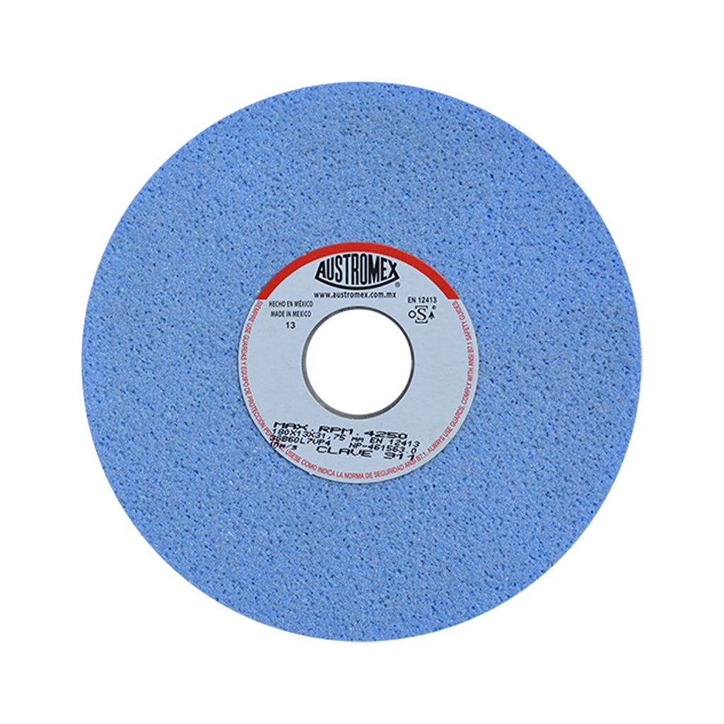RUEDA PARA ESMERIL 7 X 1/2 X 1-1/4 G60 T1 AZUL AFILADO Y RECT