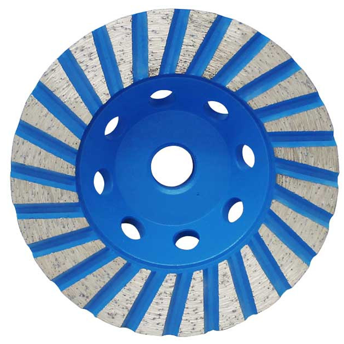 COPA DE DIAMANTE TURBO CORTE SECO 4X0.31X5/8" 11H LINEA AZUL