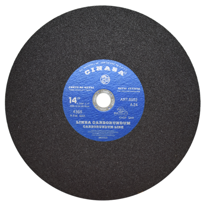 DISCO CORTE 14 X 7/64 A24 ACERO INOXIDABLE