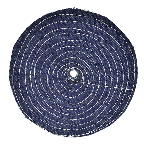 RUEDA DE LONA COLOR AZUL DE 10" BARRENO DE 1/2"