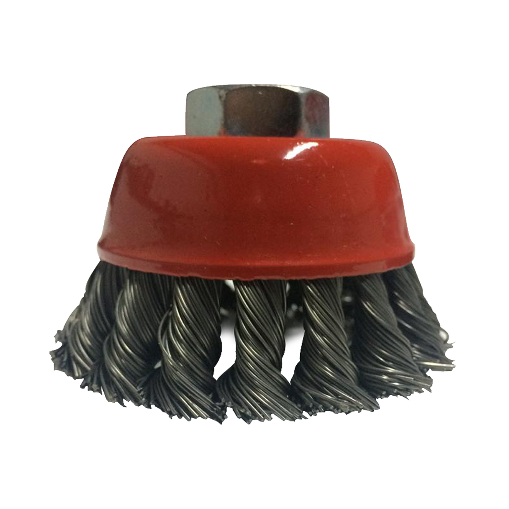 CARDA TIPO COPA TRENZADA DE 3" X 0.020" A.C. MULTIRROSCA