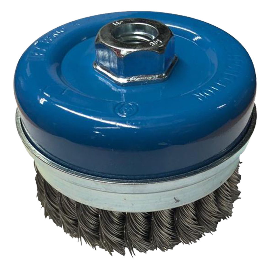 [FLEC1638] CARDA COPA TRENZADA 5" X 0.020" BARRENO 5/8"-11 A.INOX.